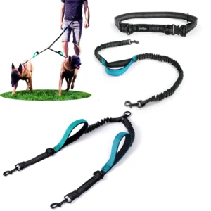 wikiRay Hands-Free Double Dog Leash